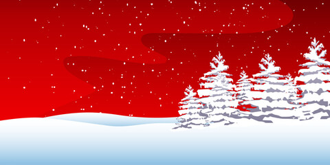 Christmas Background, Celebrating on Christmas. Winter landscape outdoor, Vector Banner. © Md. Latif Mamun