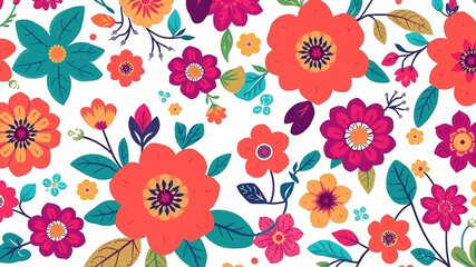 Boho Floral Tapestry: Eclectic Patterns and Bold Hues
