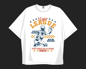 Major league, Vintage baseball graphic t shirt design for print