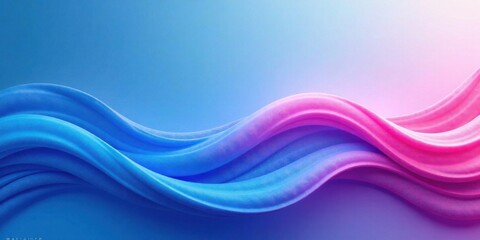 Fototapeta premium Abstract Wavy Design with Vibrant Blue and Pink Hues, Ideal for Backgrounds and Modern Designs