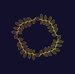 hand drawn round floral frames. Elegant vintage wreath set. Vector illustration for label, corporate identity, logo, branding, wedding invitation, greeting card