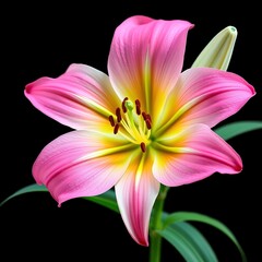 Naklejka premium Elegant Lilium taliense Blooms in Vibrant Hues