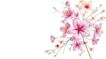 Fototapeta premium Flourishing Floral Canvas with Ample Space for Design