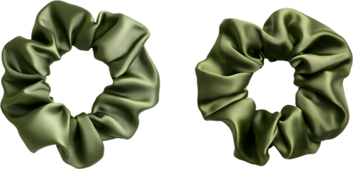 A stylish pleated silk headband in deep green color