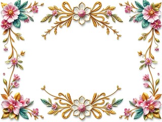 Obraz premium Healthcare Adorned: Baroque-Inspired Garlands and Floral Elements in Medical Photography