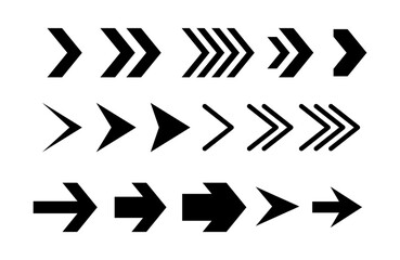 Directional arrow sign or icons set design