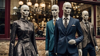 Mannequins in a shop window