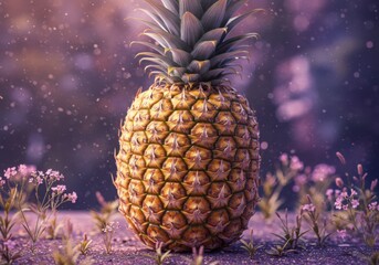 Juicy Pineapple in a Dreamy Magical World