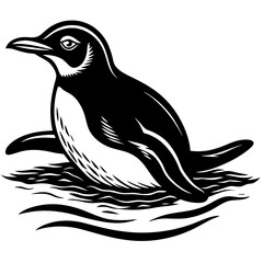 silhouette of a penguin