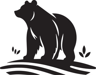 silhouette of a bear