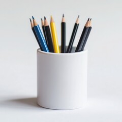 Pencils in a White Holder