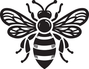 vector illustration of a bee