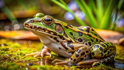 Obraz premium Stunning Leopard Frog (Rana palustris) in Nature