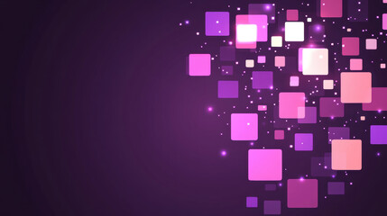 vibrant abstract background featuring pink and purple squares with glowing effects, creating dynamic and modern design. Perfect for digital art or graphic projects