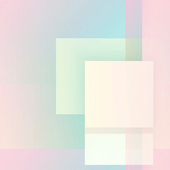 Fototapeta premium A pastel gradient background with squares in different shades of pink, blue, and green, creating an abstract pattern.
