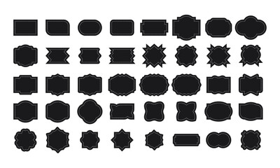 Elegant Label Silhouette Vector Design: Crafting Iconic Shapes with Style