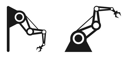 robotic arm industrial icon