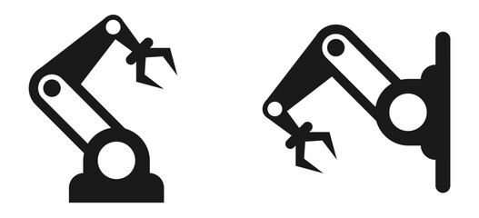 robotic arm industrial icon