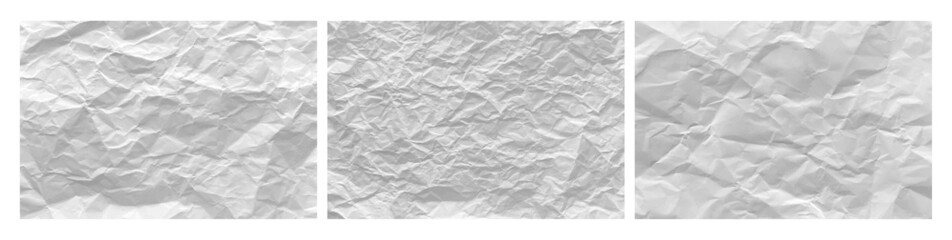 Rough paper with wrinkled texture background. Vector textured backdrop, grunge or retro piece of paper, wrinkles and crease on blank sheet. Notebook or note, empty grungy page collection