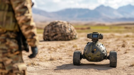 Bomb Disposal Concept, Remote-Controlled Robot for Bomb Disposal Operations in Military Field Environment