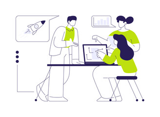 Developing a business plan abstract concept vector illustration.