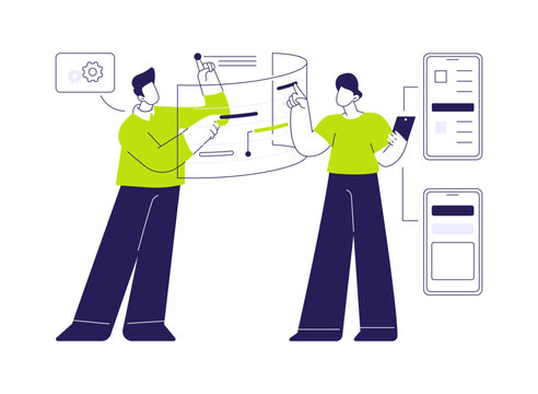 Beta testing abstract concept vector illustration.