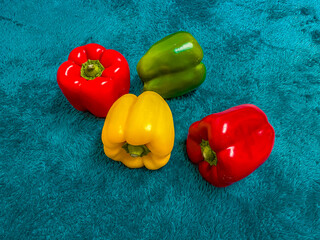 red yellow and green peppers