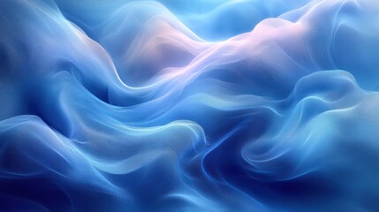 Obraz premium Abstract Blue Silk Waves: A Serene and Dreamy Texture