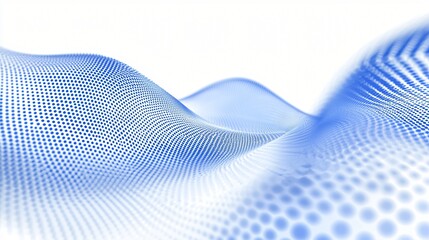 Abstract blue wave digital data flow