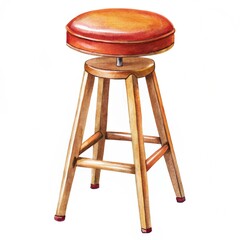 wooden chair isolated on white