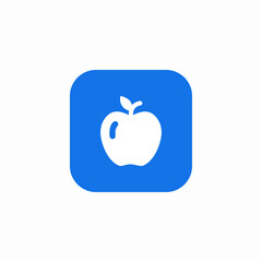 apple fruit meal icon sign vector