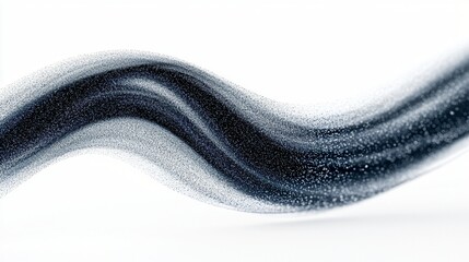 Abstract dark gray wave on white. Background design
