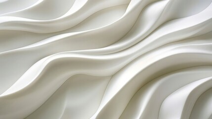 Obraz premium A smooth, flowing white surface with gentle curves, creating a modern, elegant aesthetic.