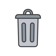 trash can, icon, flat, design, vector, illustrations, Graphic Design, education, style, trendy, collections