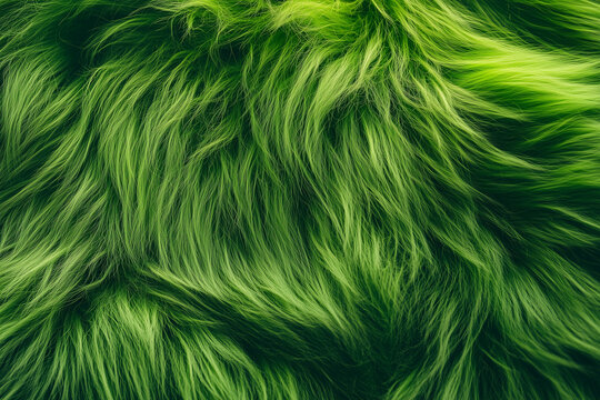 Green fur background