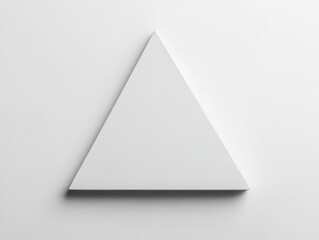 Isolated white triangle on white background