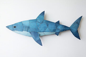 Fototapeta premium Digital illustration of a shark in an artistic style