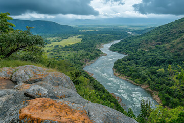 A scenic view of the Eastern Cape, South Africa, lush and natural, landscape setting.