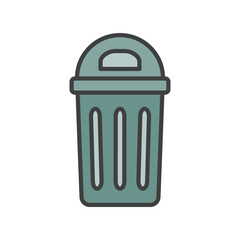 trash can, icon, flat, design, vector, illustrations, Graphic Design, education, style, trendy, collections