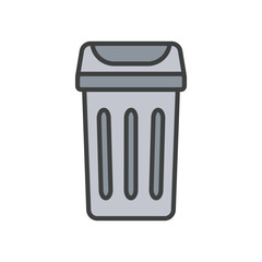 trash can, icon, flat, design, vector, illustrations, Graphic Design, education, style, trendy, collections