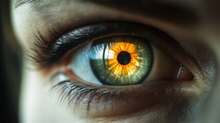 Unique close-up of a mesmerizing human eye.