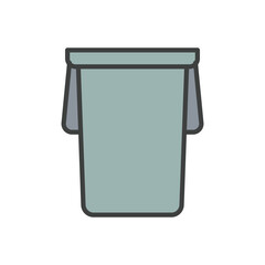 trash can, icon, flat, design, vector, illustrations, Graphic Design, education, style, trendy, collections
