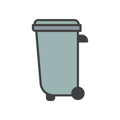 trash can, icon, flat, design, vector, illustrations, Graphic Design, education, style, trendy, collections