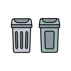 trash can, icon, flat, design, vector, illustrations, Graphic Design, education, style, trendy, collections