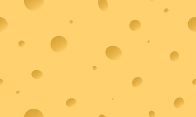 Cheese seamless pattern with holes. Vector illustration.