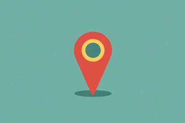 Isolated red pin icon, a symbol for location and navigation, perfect for map, travel, and GPS pointer sign, mark indicating a specific place or destination