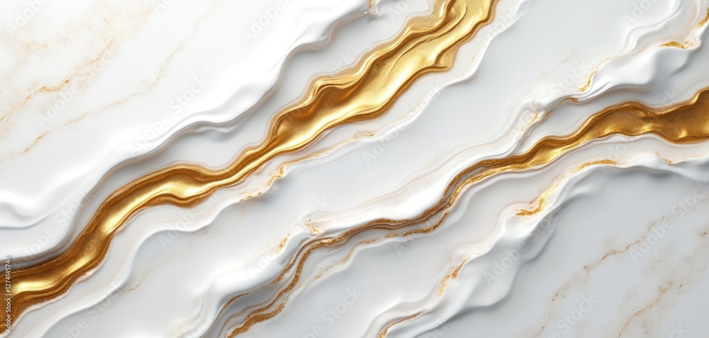 Aufkleber luxury white gold marble stone texture background design with soft light. abstract pattern, wave lin
