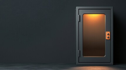 Bulletproof Glass Concept, Heavy Duty Bulletproof Glass Door for Secure Vault Displaying Strength and Protection in Modern Design