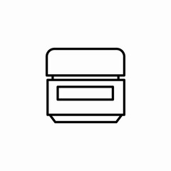 jar cream cosmetics icon sign vector