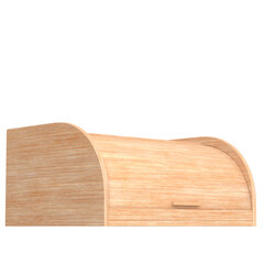 3D rendering illustration of a bread bin with a swing top